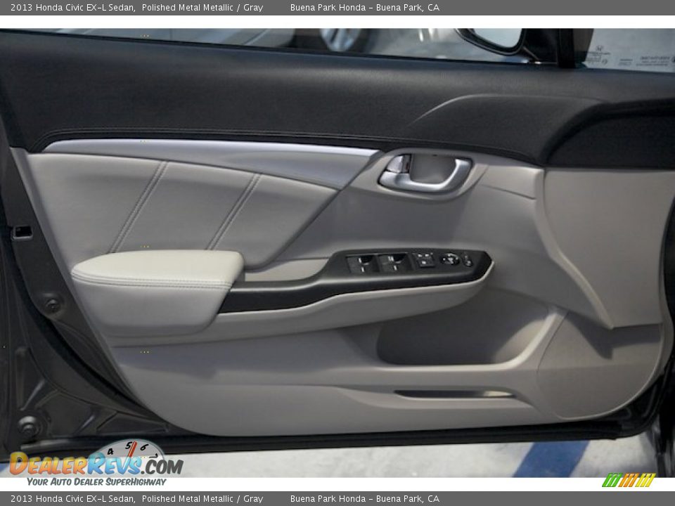 2013 Honda Civic EX-L Sedan Polished Metal Metallic / Gray Photo #20