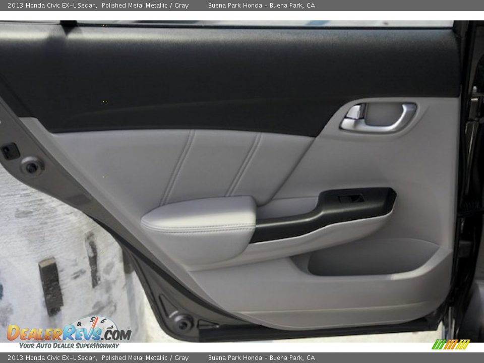 2013 Honda Civic EX-L Sedan Polished Metal Metallic / Gray Photo #21