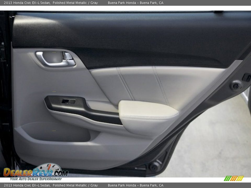 2013 Honda Civic EX-L Sedan Polished Metal Metallic / Gray Photo #22