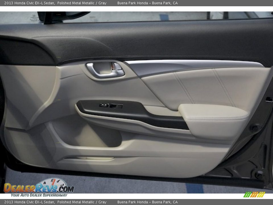 2013 Honda Civic EX-L Sedan Polished Metal Metallic / Gray Photo #23