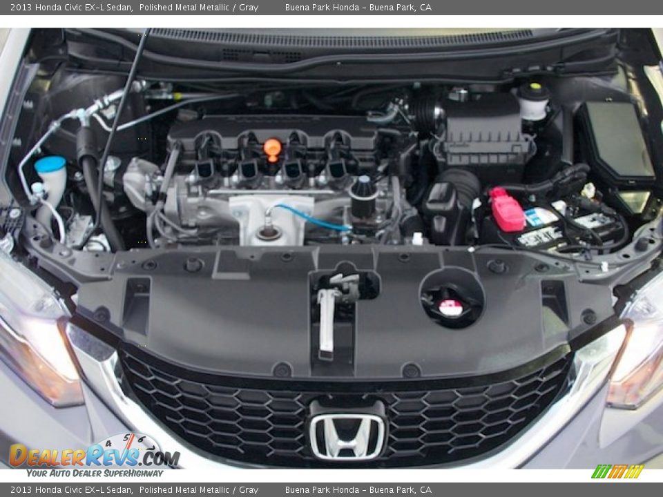 2013 Honda Civic EX-L Sedan Polished Metal Metallic / Gray Photo #24