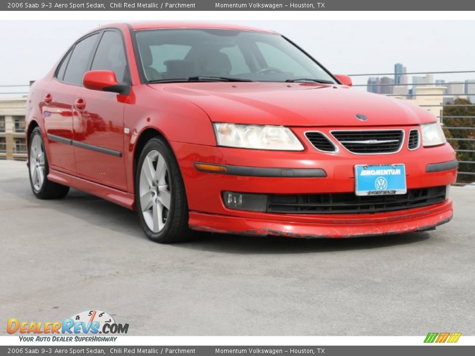 2006 Saab 9-3 Aero Sport Sedan Chili Red Metallic / Parchment Photo #1