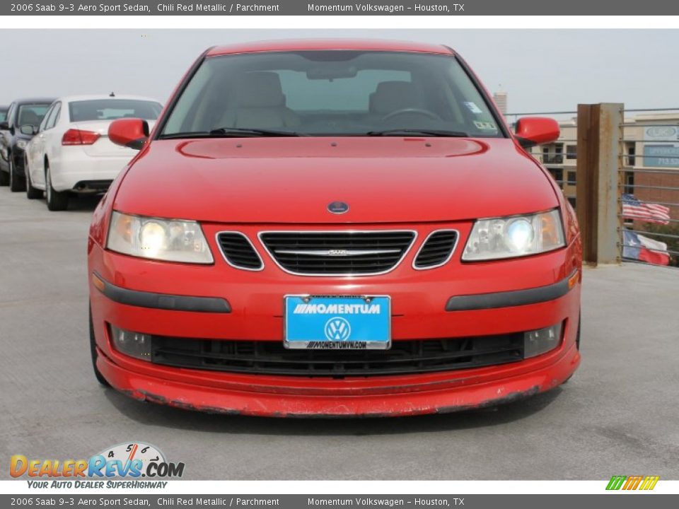 2006 Saab 9-3 Aero Sport Sedan Chili Red Metallic / Parchment Photo #2