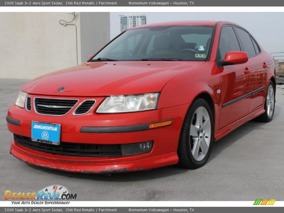 2006 Saab 9-3 Aero Sport Sedan Chili Red Metallic / Parchment Photo #3