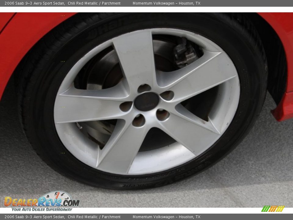2006 Saab 9-3 Aero Sport Sedan Chili Red Metallic / Parchment Photo #6