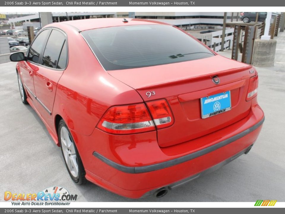 2006 Saab 9-3 Aero Sport Sedan Chili Red Metallic / Parchment Photo #7