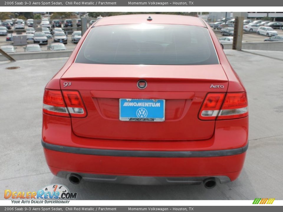 2006 Saab 9-3 Aero Sport Sedan Chili Red Metallic / Parchment Photo #8