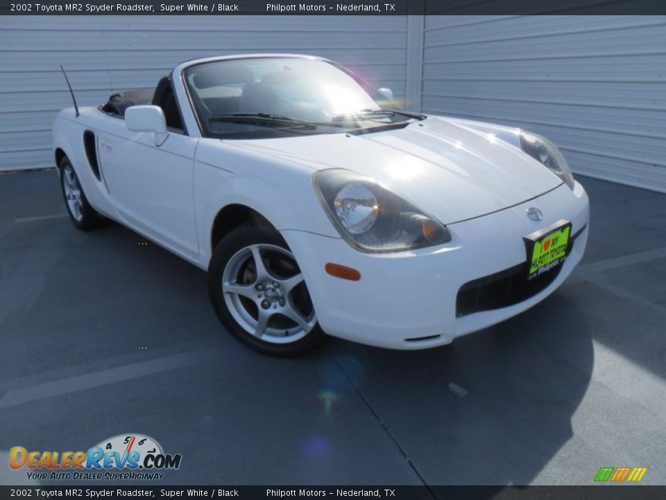2002 Toyota MR2 Spyder Roadster Super White / Black Photo #2