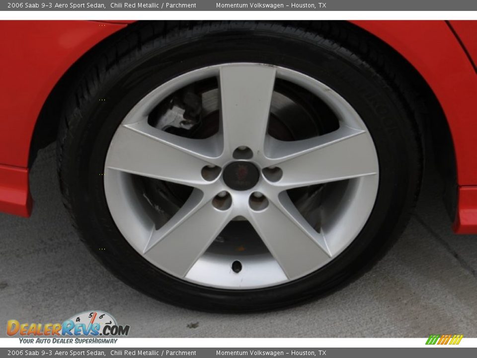 2006 Saab 9-3 Aero Sport Sedan Chili Red Metallic / Parchment Photo #10