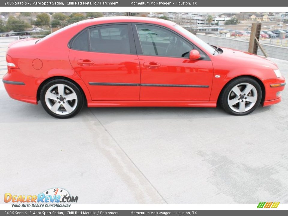 2006 Saab 9-3 Aero Sport Sedan Chili Red Metallic / Parchment Photo #11
