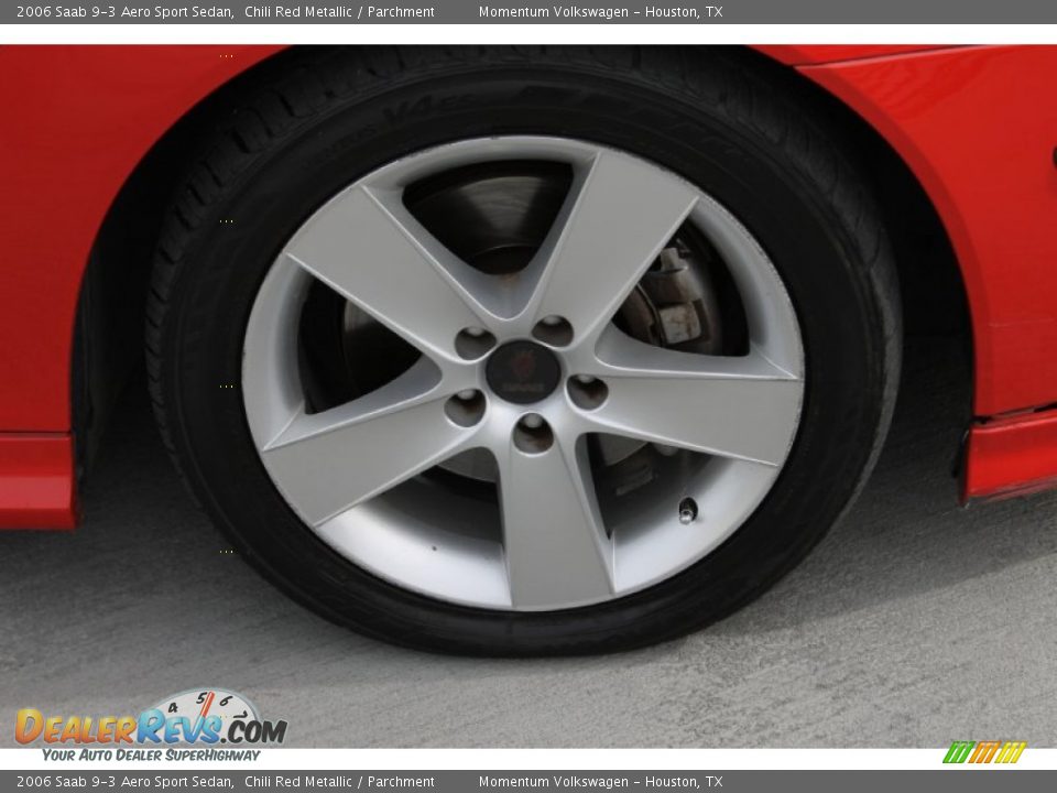 2006 Saab 9-3 Aero Sport Sedan Chili Red Metallic / Parchment Photo #12