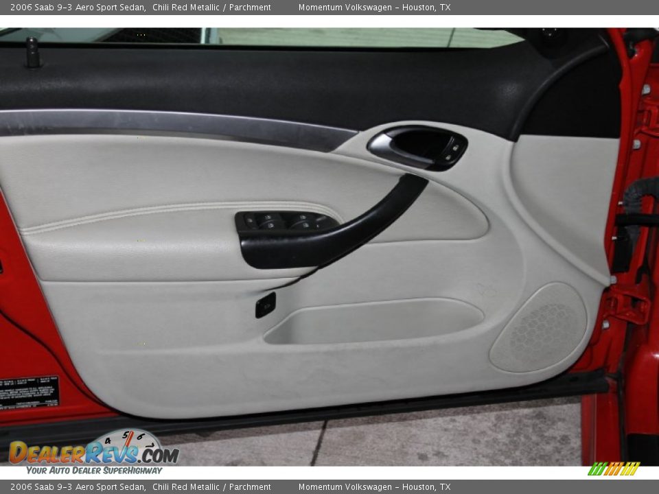 2006 Saab 9-3 Aero Sport Sedan Chili Red Metallic / Parchment Photo #13