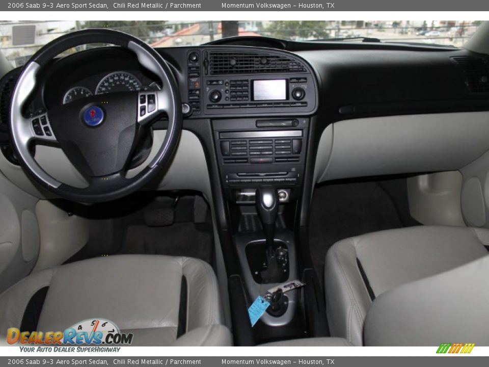 2006 Saab 9-3 Aero Sport Sedan Chili Red Metallic / Parchment Photo #25
