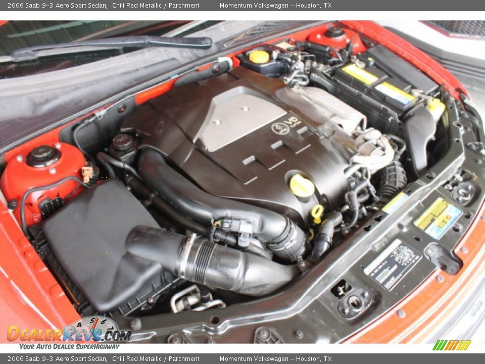 2006 Saab 9-3 Aero Sport Sedan Chili Red Metallic / Parchment Photo #32