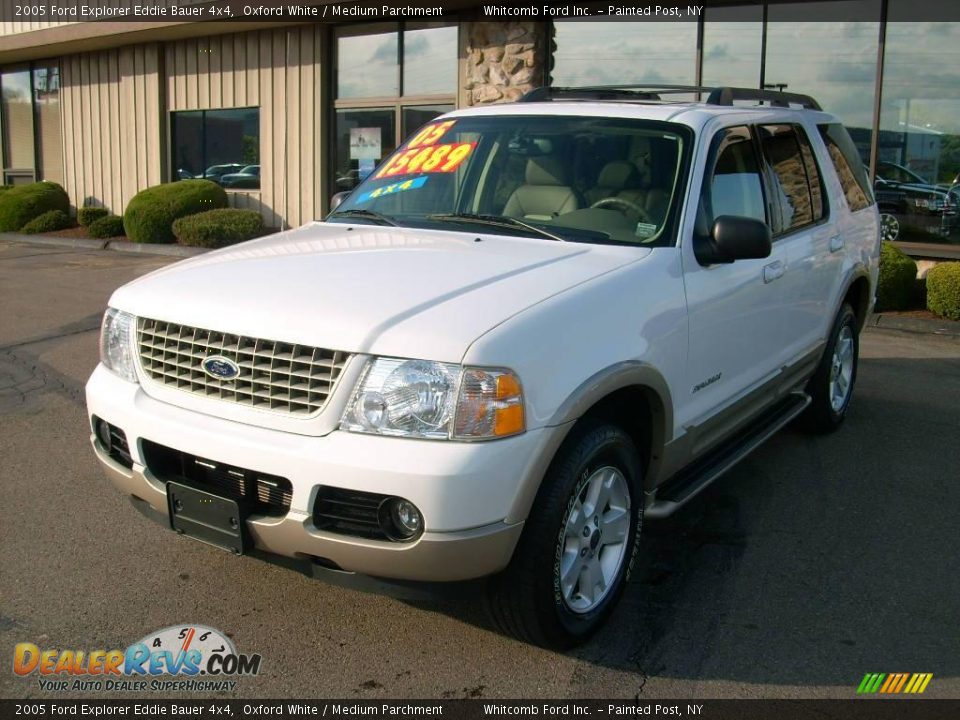 2005 Ford Explorer Eddie Bauer 4x4 Oxford White / Medium Parchment Photo #1