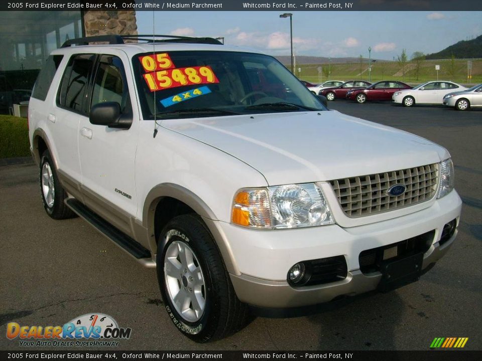 2005 Ford Explorer Eddie Bauer 4x4 Oxford White / Medium Parchment Photo #3
