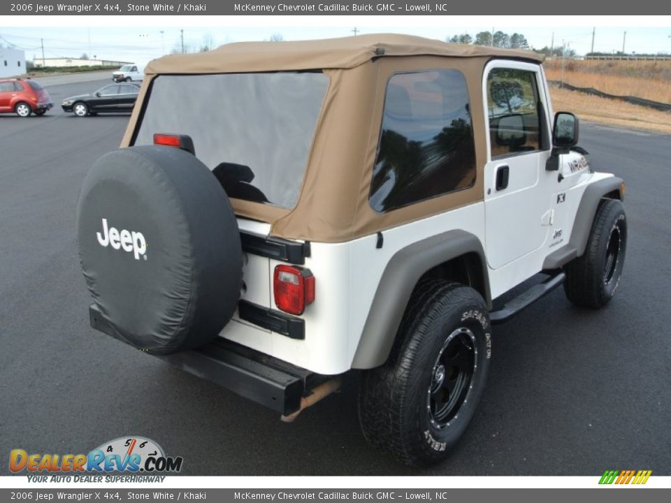 2006 Jeep Wrangler X 4x4 Stone White / Khaki Photo #5