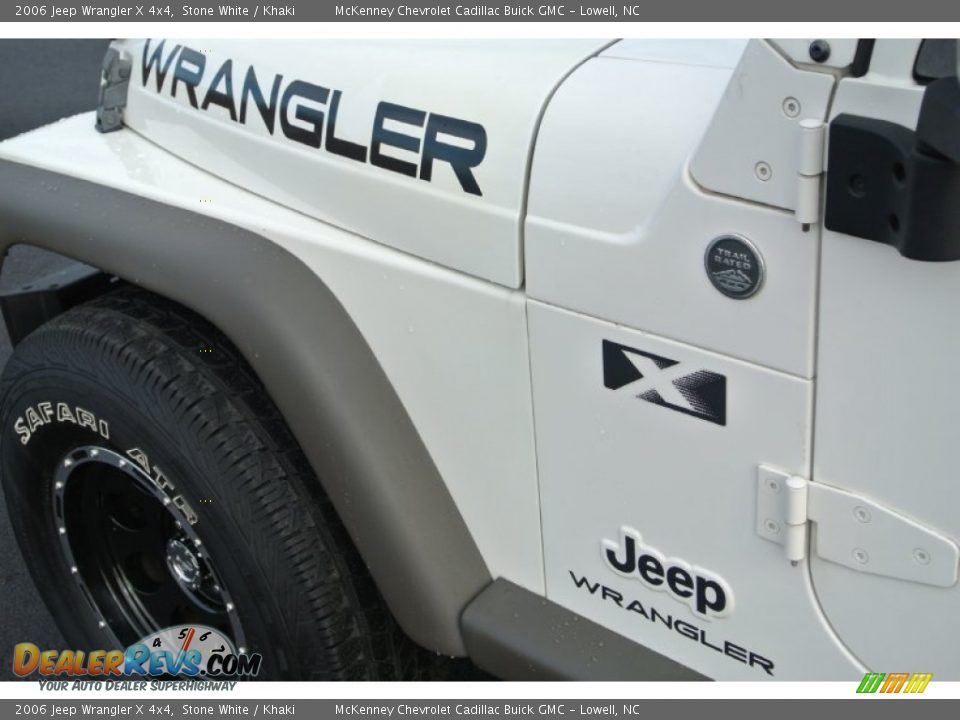 2006 Jeep Wrangler X 4x4 Stone White / Khaki Photo #7