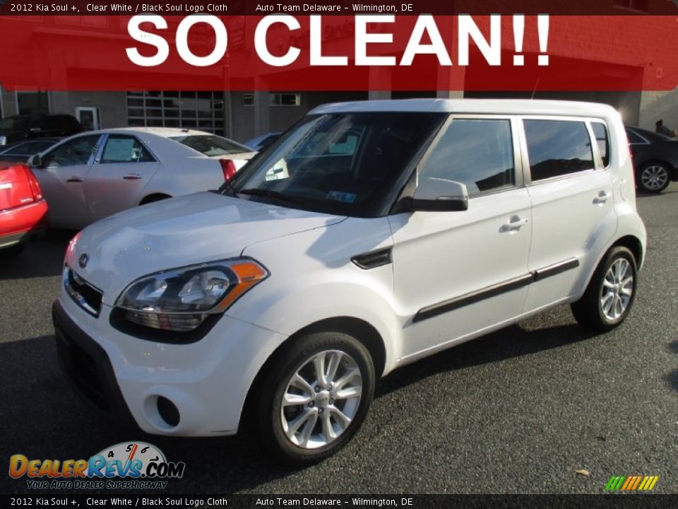 2012 Kia Soul + Clear White / Black Soul Logo Cloth Photo #1