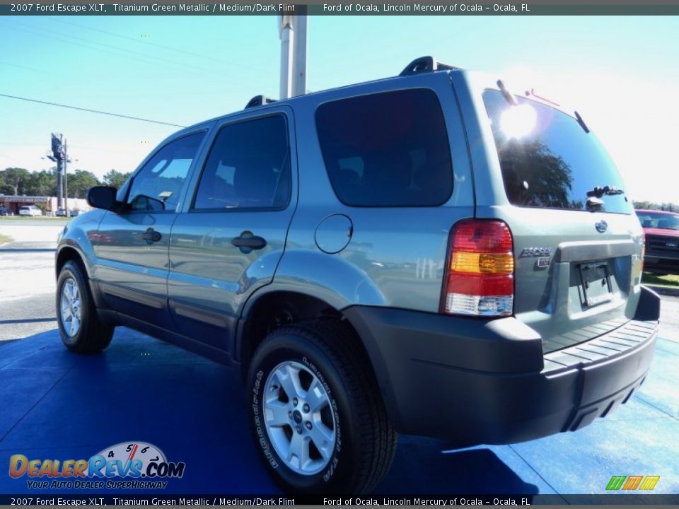 2007 Ford Escape XLT Titanium Green Metallic / Medium/Dark Flint Photo #3