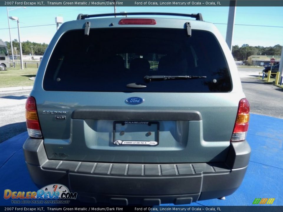 2007 Ford Escape XLT Titanium Green Metallic / Medium/Dark Flint Photo #4