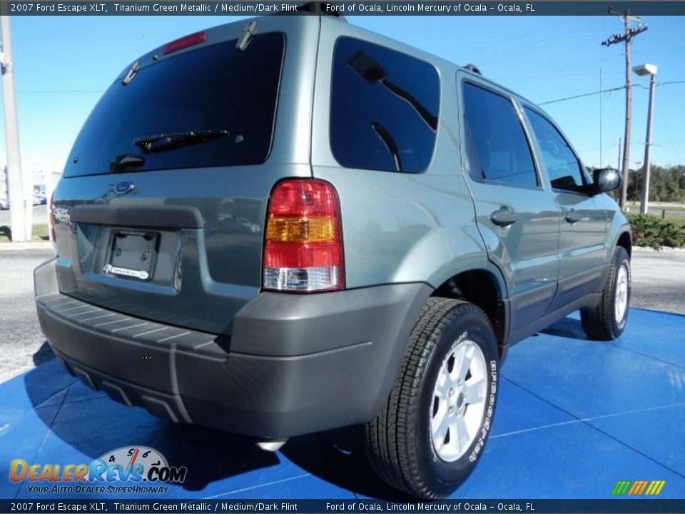 2007 Ford Escape XLT Titanium Green Metallic / Medium/Dark Flint Photo #5