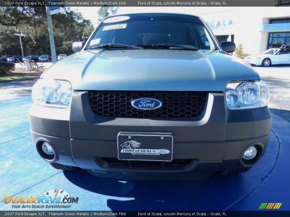 2007 Ford Escape XLT Titanium Green Metallic / Medium/Dark Flint Photo #7