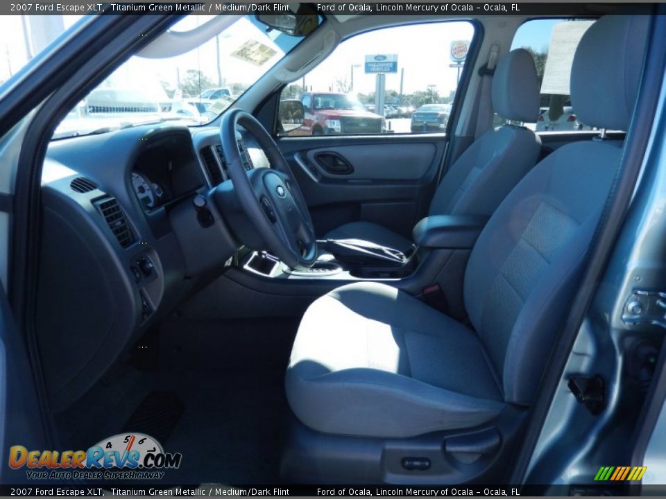 2007 Ford Escape XLT Titanium Green Metallic / Medium/Dark Flint Photo #11