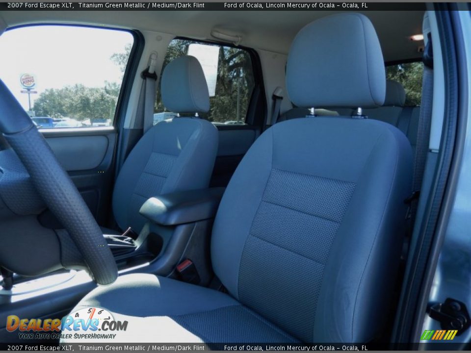 2007 Ford Escape XLT Titanium Green Metallic / Medium/Dark Flint Photo #12