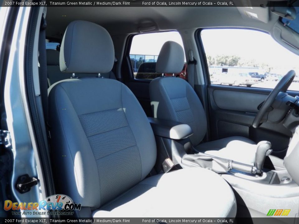 2007 Ford Escape XLT Titanium Green Metallic / Medium/Dark Flint Photo #17