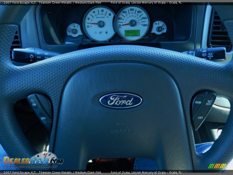 2007 Ford Escape XLT Titanium Green Metallic / Medium/Dark Flint Photo #23