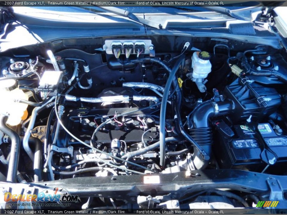 2007 Ford Escape XLT Titanium Green Metallic / Medium/Dark Flint Photo #24