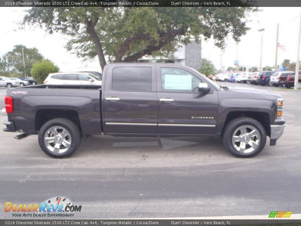 2014 Chevrolet Silverado 1500 LTZ Crew Cab 4x4 Tungsten Metallic / Cocoa/Dune Photo #10