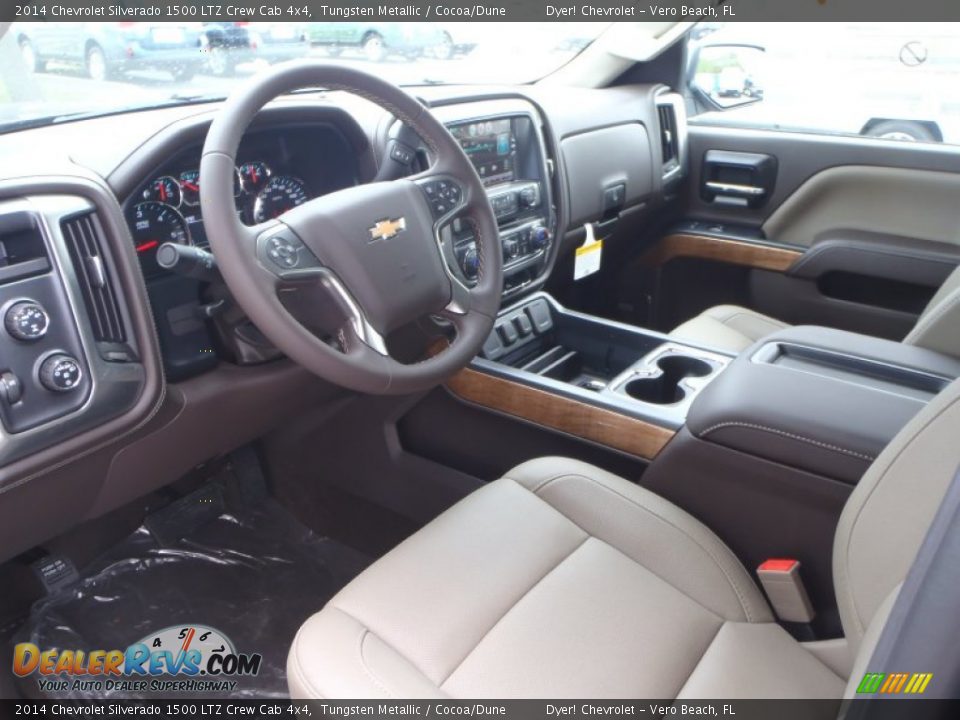 Cocoa/Dune Interior - 2014 Chevrolet Silverado 1500 LTZ Crew Cab 4x4 Photo #14