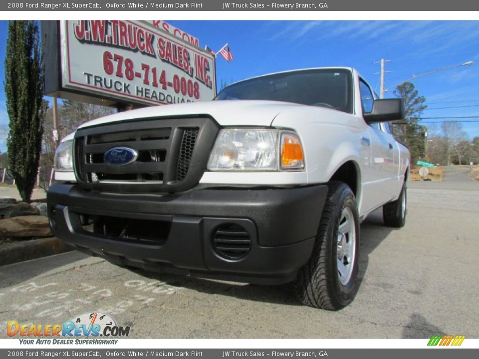 2008 Ford Ranger XL SuperCab Oxford White / Medium Dark Flint Photo #1
