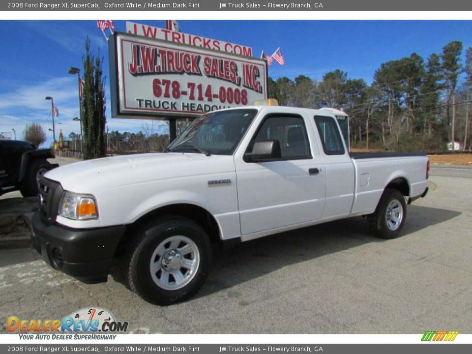 2008 Ford Ranger XL SuperCab Oxford White / Medium Dark Flint Photo #3