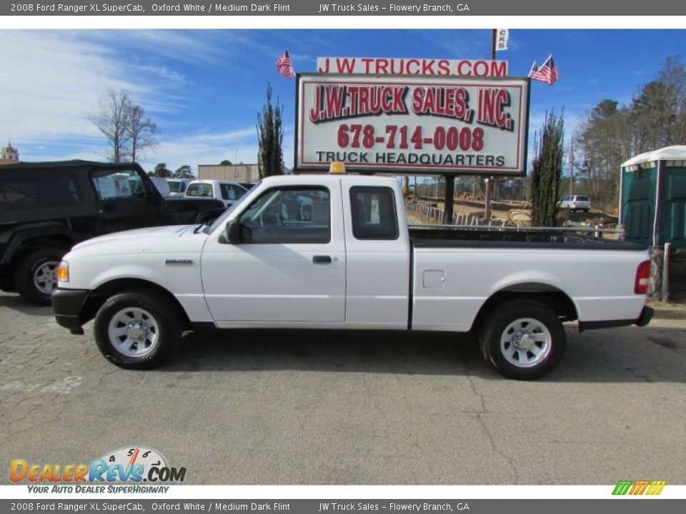 2008 Ford Ranger XL SuperCab Oxford White / Medium Dark Flint Photo #4