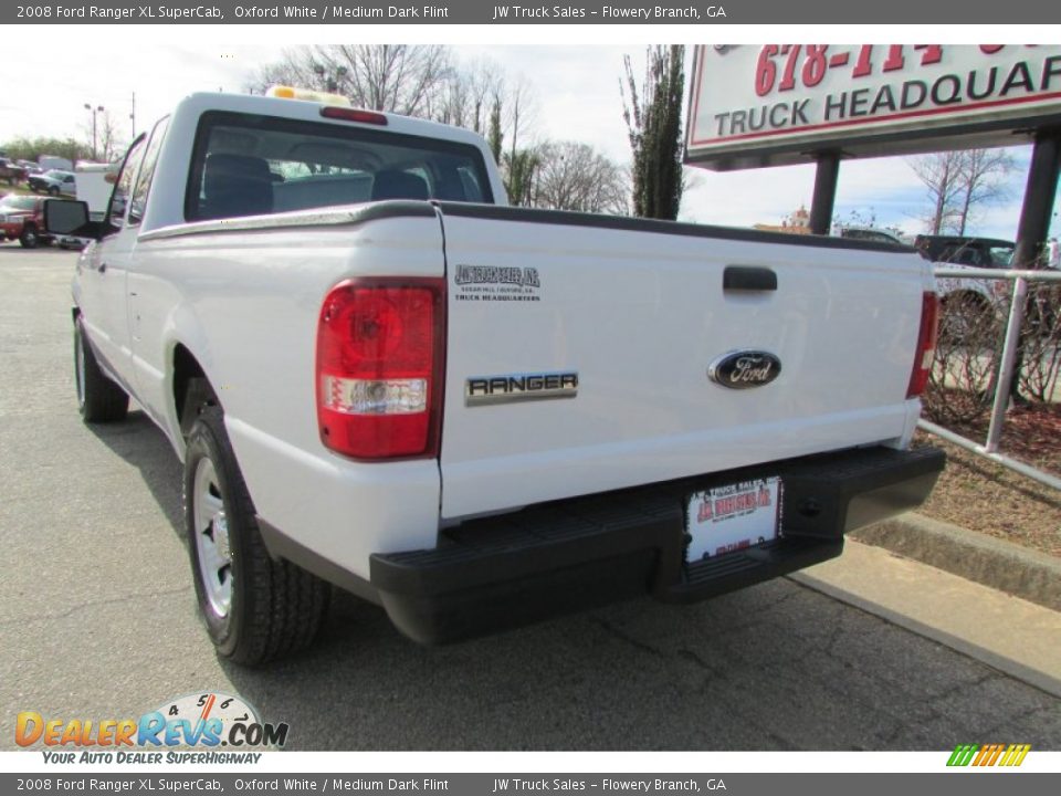 2008 Ford Ranger XL SuperCab Oxford White / Medium Dark Flint Photo #6