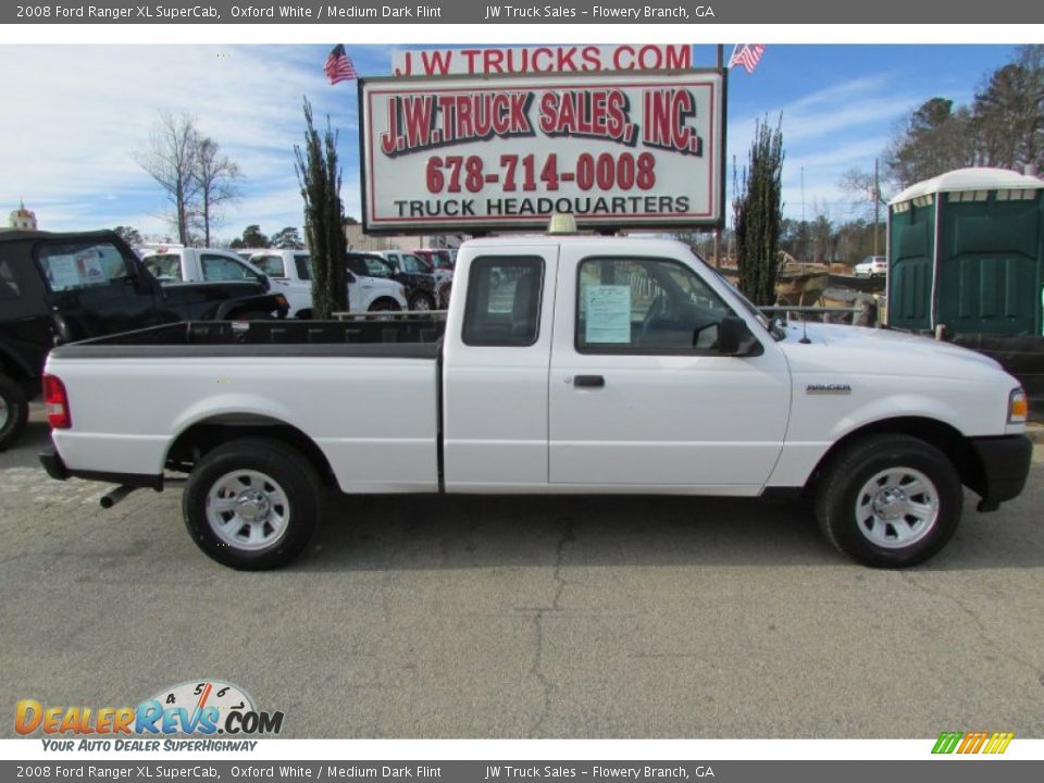 2008 Ford Ranger XL SuperCab Oxford White / Medium Dark Flint Photo #10
