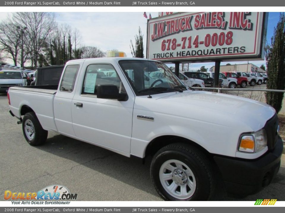 2008 Ford Ranger XL SuperCab Oxford White / Medium Dark Flint Photo #11