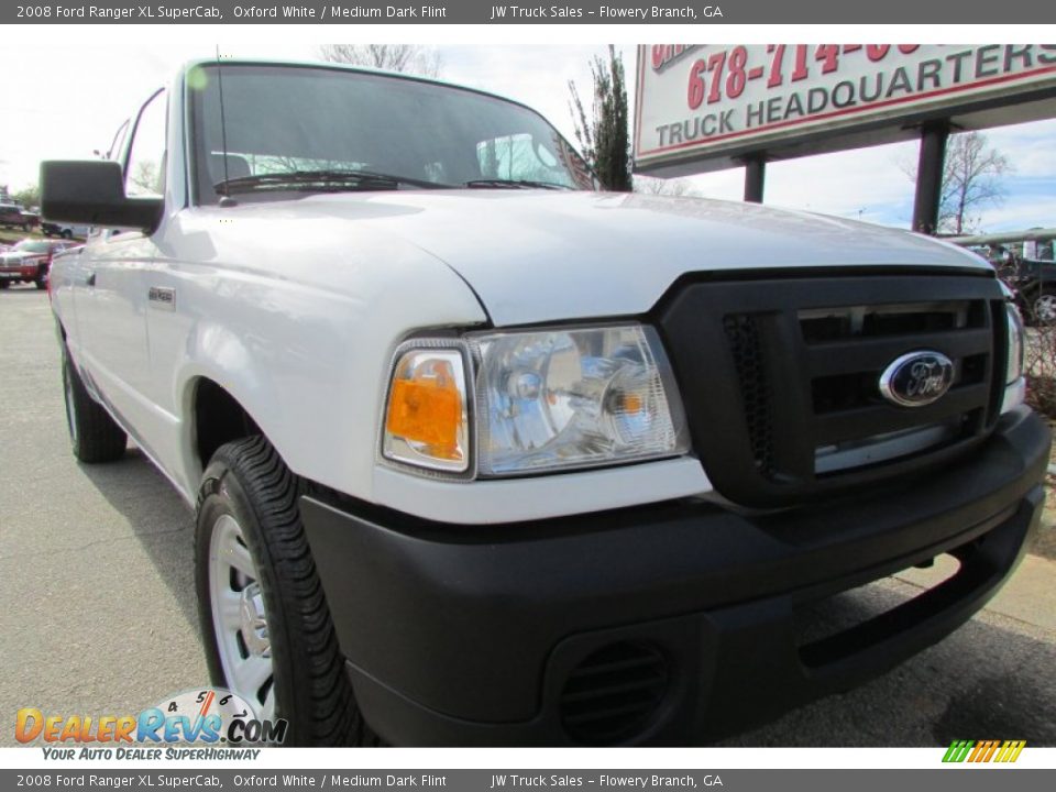 2008 Ford Ranger XL SuperCab Oxford White / Medium Dark Flint Photo #12