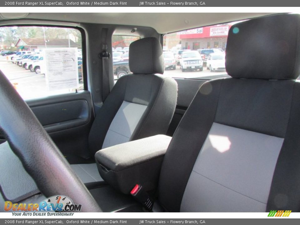2008 Ford Ranger XL SuperCab Oxford White / Medium Dark Flint Photo #15