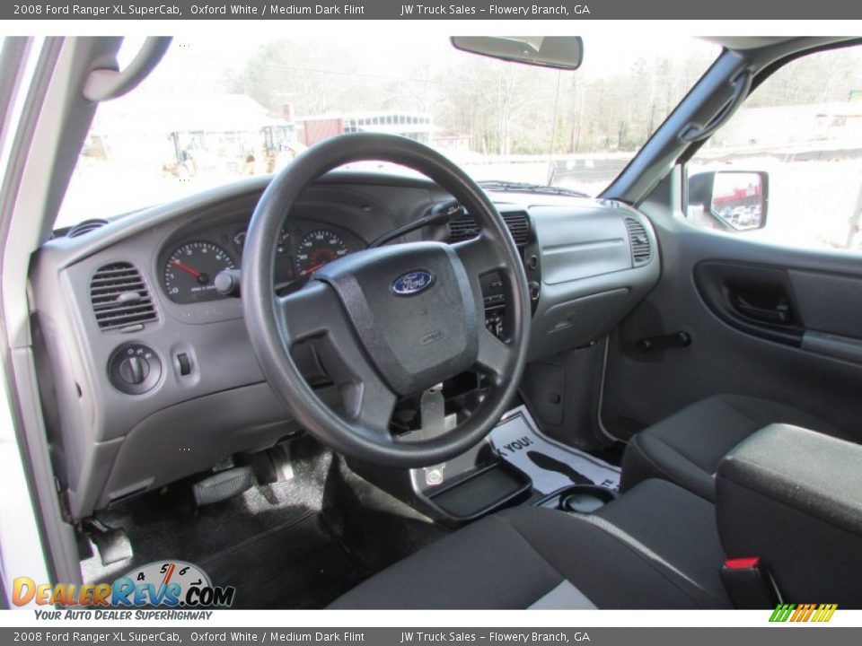 2008 Ford Ranger XL SuperCab Oxford White / Medium Dark Flint Photo #17