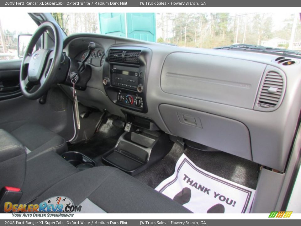 2008 Ford Ranger XL SuperCab Oxford White / Medium Dark Flint Photo #36