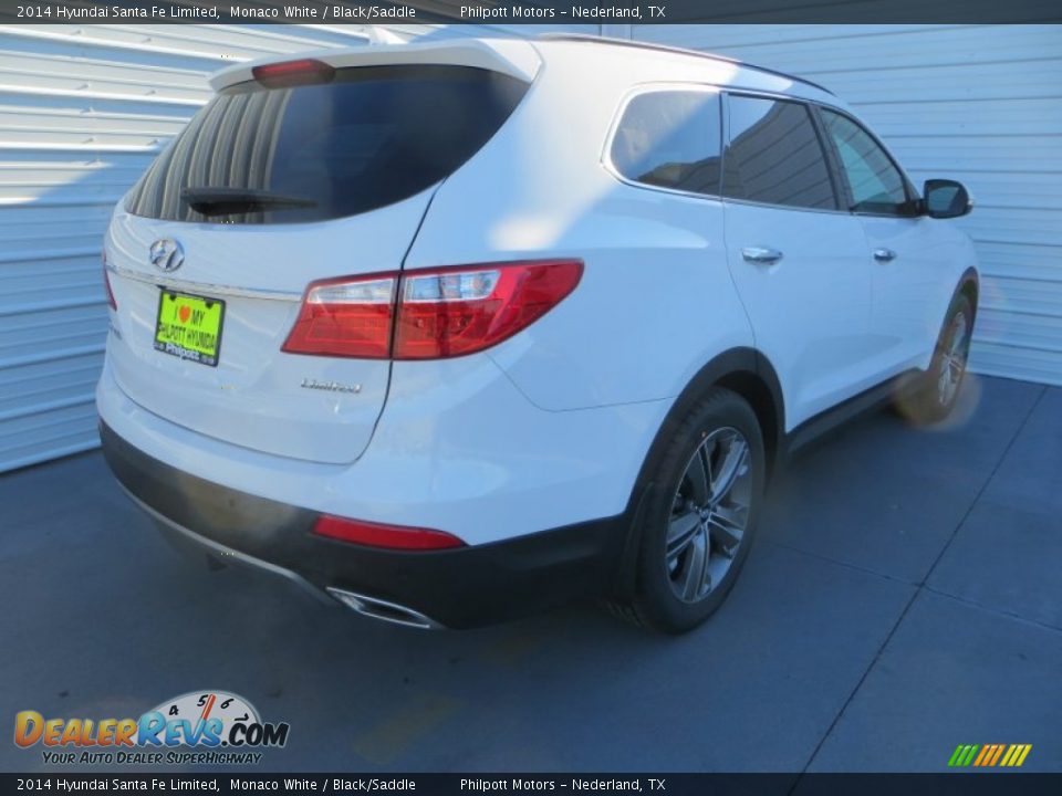 2014 Hyundai Santa Fe Limited Monaco White / Black/Saddle Photo #4