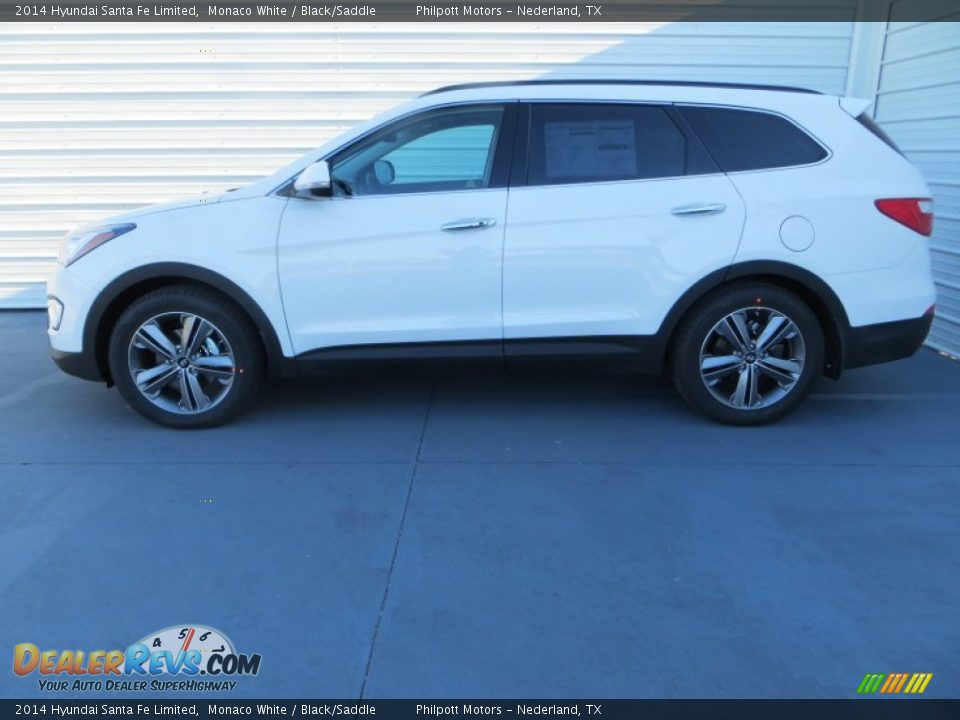 2014 Hyundai Santa Fe Limited Monaco White / Black/Saddle Photo #6