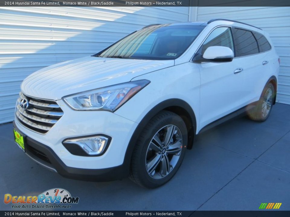 2014 Hyundai Santa Fe Limited Monaco White / Black/Saddle Photo #7