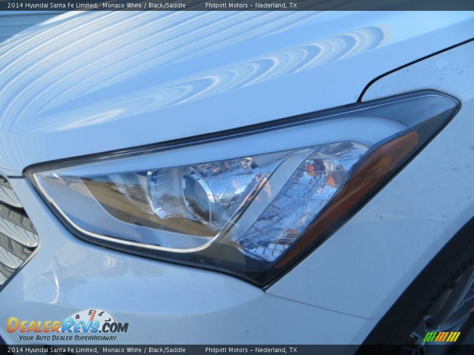 2014 Hyundai Santa Fe Limited Monaco White / Black/Saddle Photo #9