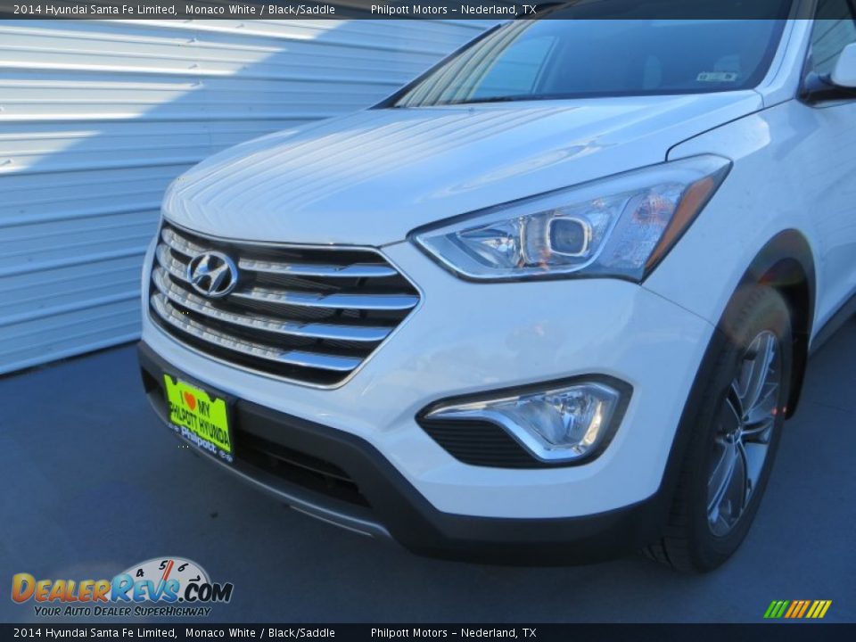 2014 Hyundai Santa Fe Limited Monaco White / Black/Saddle Photo #11