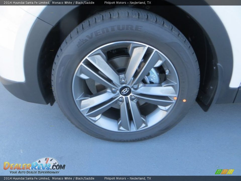 2014 Hyundai Santa Fe Limited Monaco White / Black/Saddle Photo #12